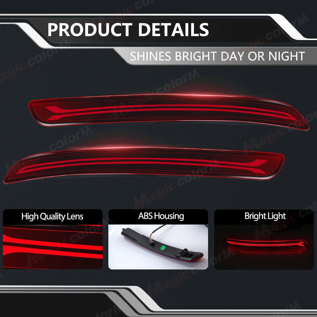 For Kia RIO 2012 2013 2014 2015 LED Rear Bumper Reflector Lights Driving Car Running Brake | AUTOKITSHOP