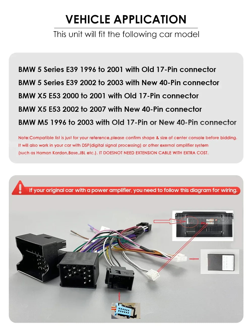 Carplay Android Auto Car radio For BMW 5 Series E39 M5 1996-2003 X5 E53 Multimedia car int