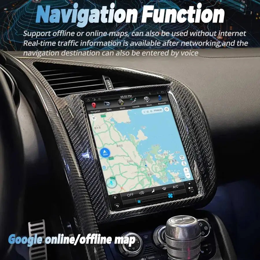 9.7" Android15 Touch Screen For Audi R8 2007-2014 Car Radio Carplay Navigation GPS Stereo  | AUTOKITSHOP