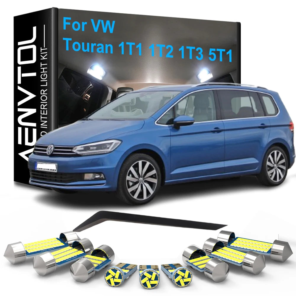 LED Interior Light Kit for VW Touran 1T1 1T2 1T3 5T1 MK2 MK3 2003-2020 - Canbus Dome Map Door Trunk Bulbs | AUTOKITSHOP