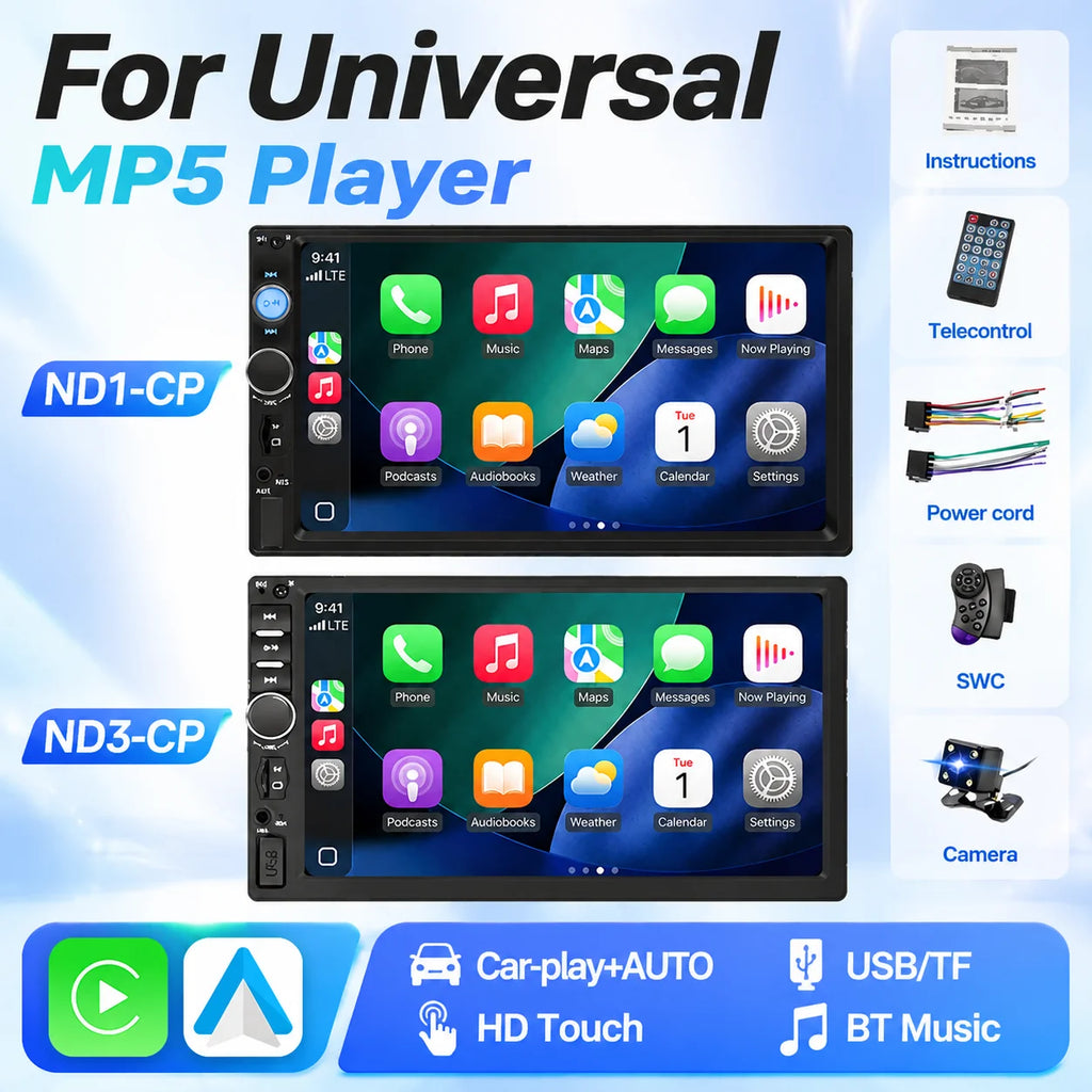7" HD Screen MP5 Player Car Radio Autoradio Multimedia Video Player 2DIN Auto audio Suppor