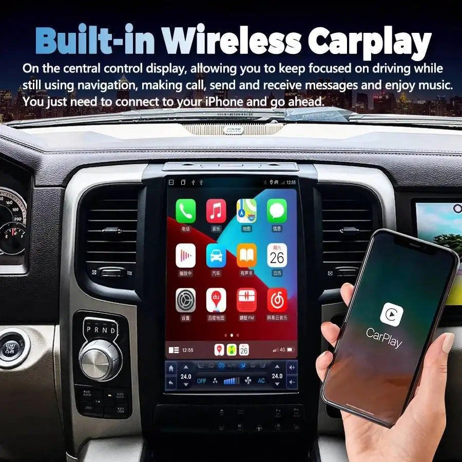 256GB Android 15 Car Radio For Dodge RAM 1500 2500 3500 2014-2018 Multimedia Video Player  | AUTOKITSHOP