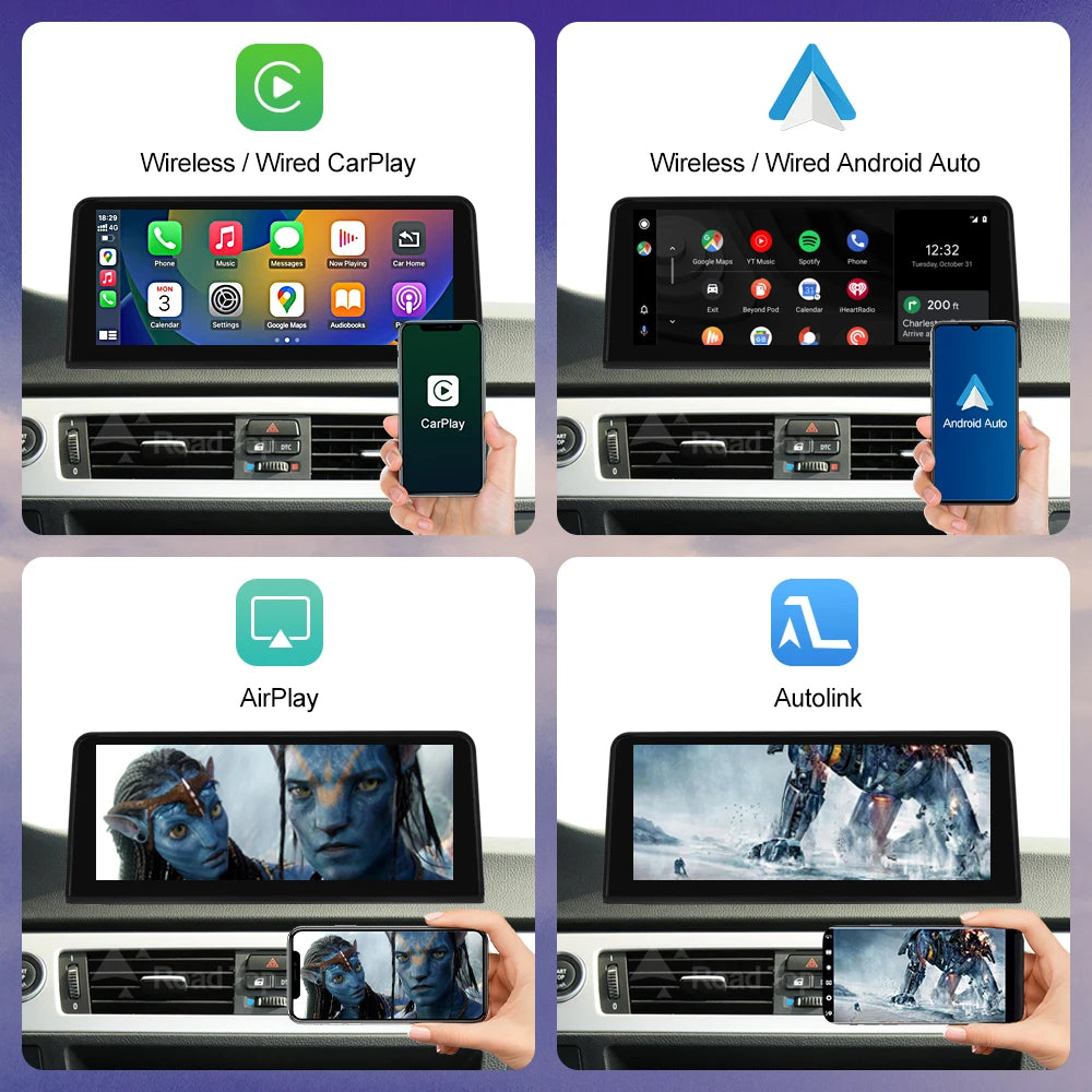 Touch Screen Radio For BMW 3 Series E90/E91/E92/E93 Without Factory Screen Android Auto Wi | AUTOKITSHOP