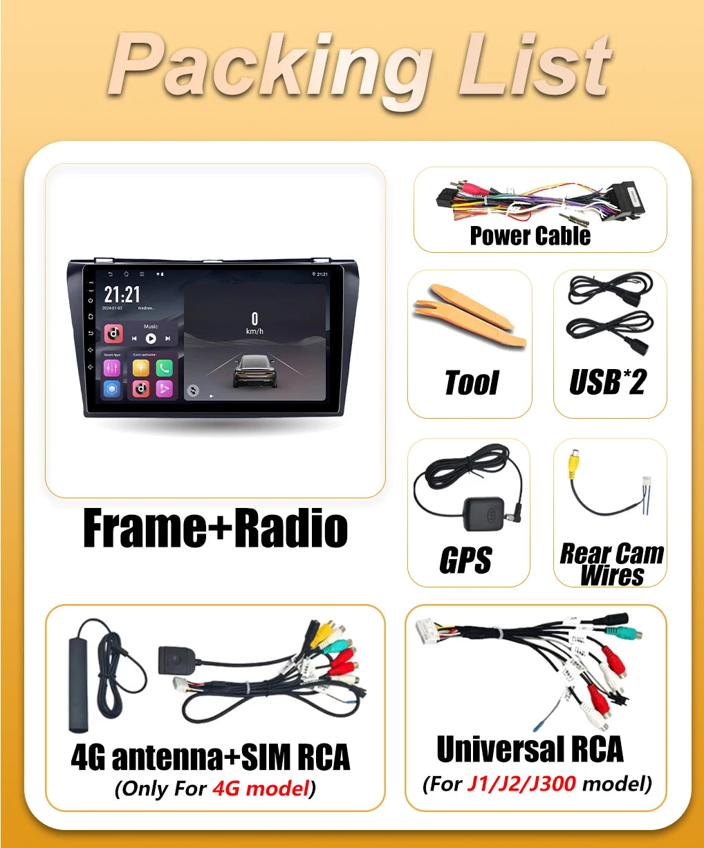 Android 16 Auto Car Radio For Mazda 3 2004 2005 2006 2007 2008 2009 GPS Carplay Navigation | AUTOKITSHOP
