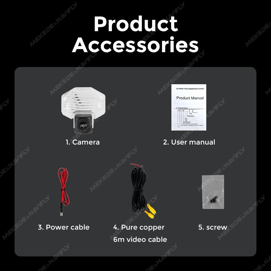 1080P Watertight 170° Wide Angle Car Android Night Vision Car Rear View Reverse Camera For