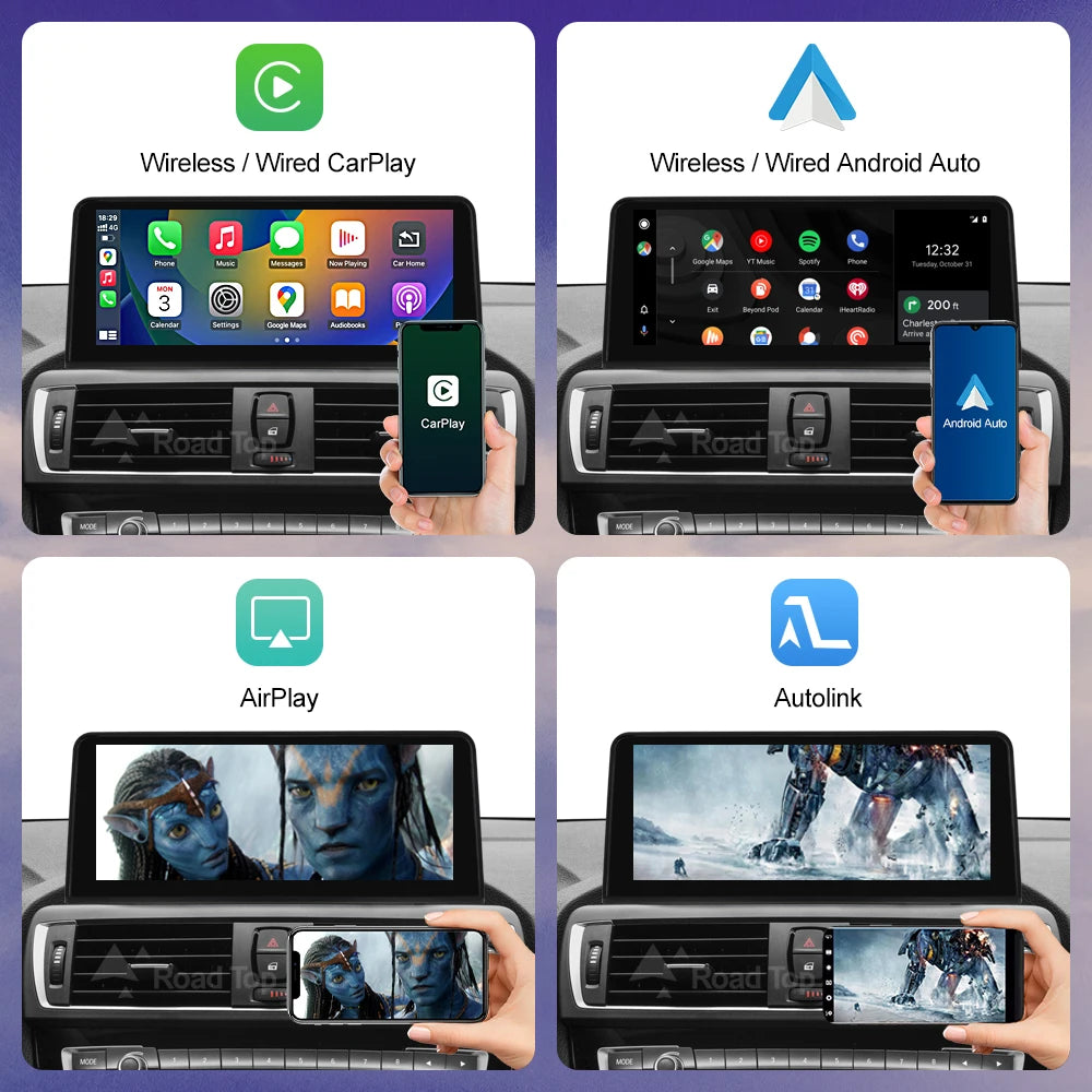 10.25" 12.3" Wireless CarPlay Android Auto 1920*720 Multimedia Display Screen For BMW Seri | AUTOKITSHOP