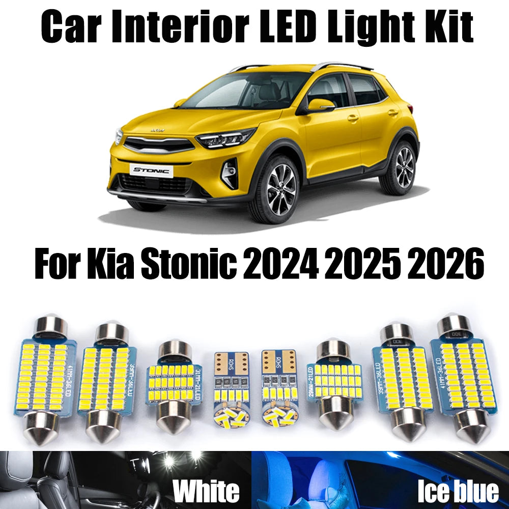 11-Piece LED Interior Light Kit for Kia 2024-2026 - Canbus Error-Free Interior Bulbs
