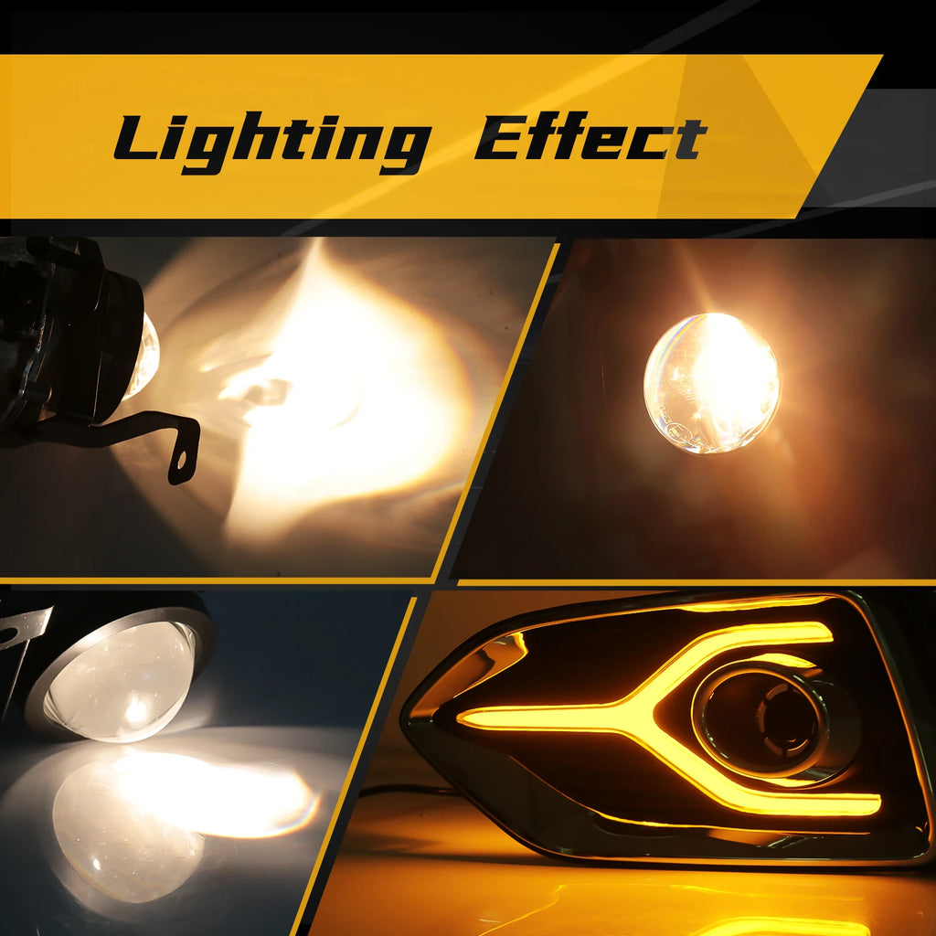 LED DRL Fog Lamps Turn Signal Set For Hyundai Accent 2018 2019 2020 Daytime Running Lights | AUTOKITSHOP