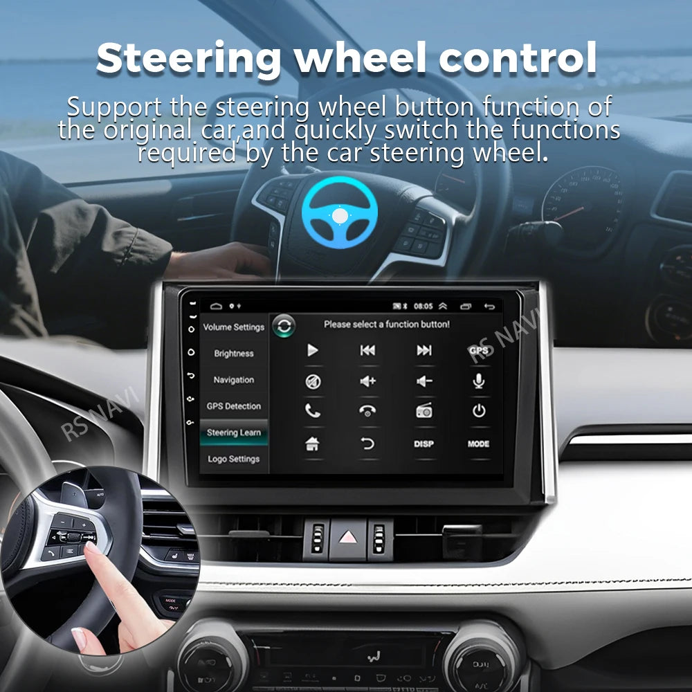 Android 16 For Toyota RAV4 5 XA50 2018 - 2023 2K QLED Android Car Radio Multimedia Video P