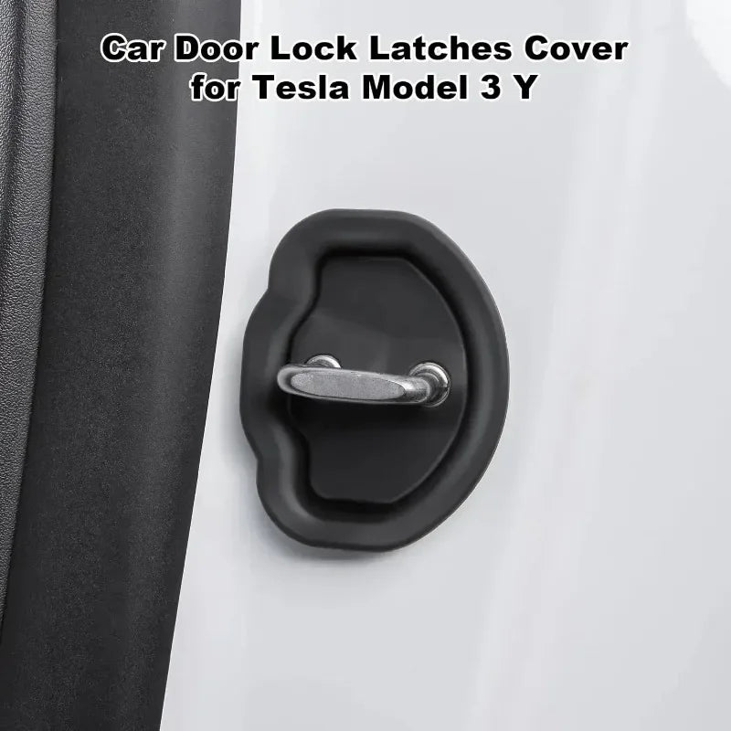 Car Door Shock Absorber for Tesla Model Y Model 3 Car Door Lock Protector Silicone Silent Car Do - Automotive LED Light