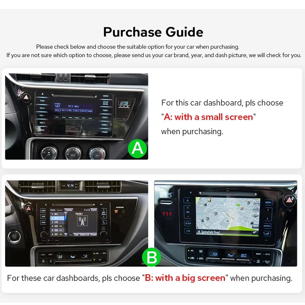 Android 16 For Toyota Corolla 11 Auris Lhd 2017-2019 Multimedia Video Player Car Screen Ca | AUTOKITSHOP