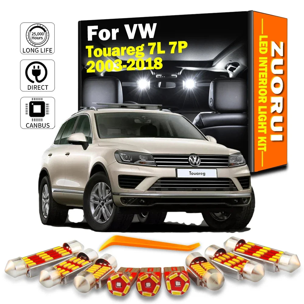 LED Interior Light Kit for VW Volkswagen Touareg 7L 7P 2003-2015 - Canbus Dome Map Door Trunk Bulbs | AUTOKITSHOP