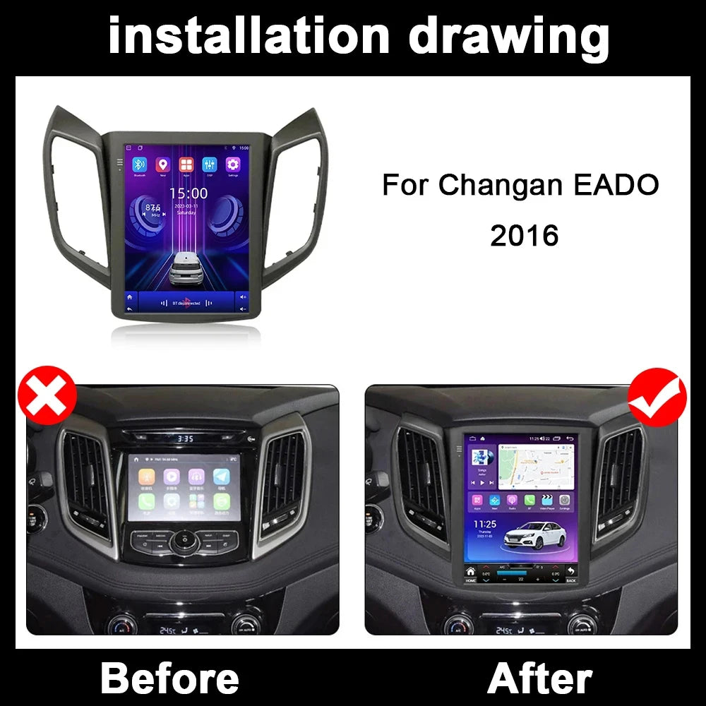 Android 16 Auto For Changan EADO 2016 Car Radio Multimedia Video Player Navigation GPS Wir