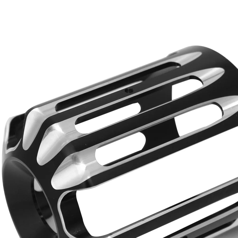 Motorcycle CNC Oil Filter Cover Cap Trim For Harley Touring Electra Road Glide - Automotive LED Light