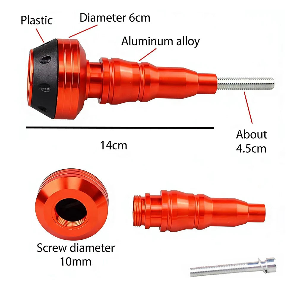 Universal Motorcycle Protector Anti Crash Caps Durable M10 Motorbike Frame Anti-Falling Slider F - Automotive LED Light