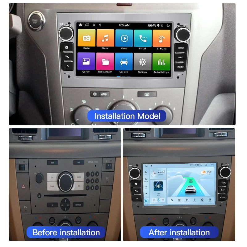 SZLELV 2Din Android Auto Car Radio Multimedia For Opel Astra Zafira Corsa Antara Vectra Vi