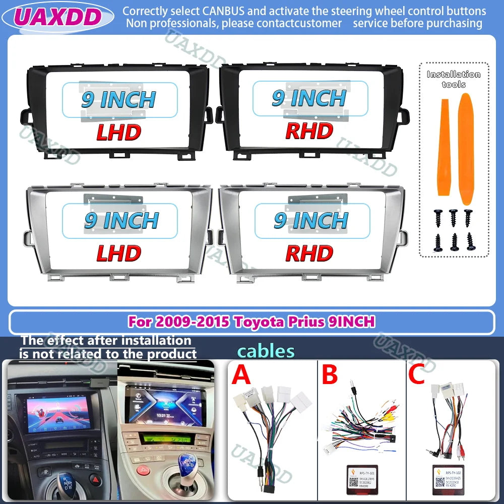 For 2009-2015 Toyota Prius 9 INCH voiture Radio Android stereo audio ecran multimedia lect