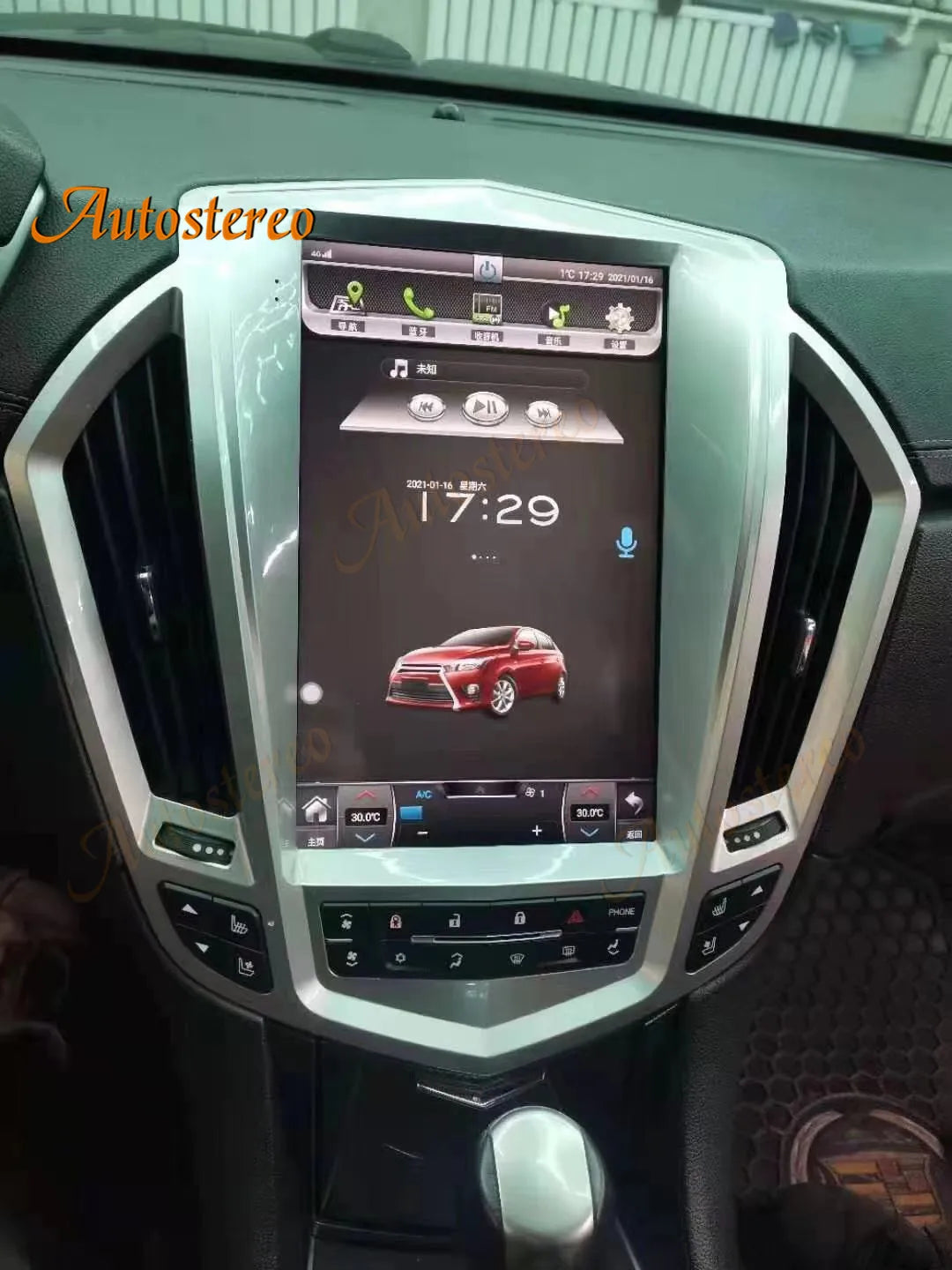 Android14 Carplay For Cadillac SRX 2008-2012 Tesla Screen Car GPS Navigation HeadUnit Mult