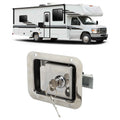 RV Paddle Handle Latch 304 Stainless Steel Heavy Duty RV Door Lock with 2 Keys for Travel Traile - Automotive LED Light