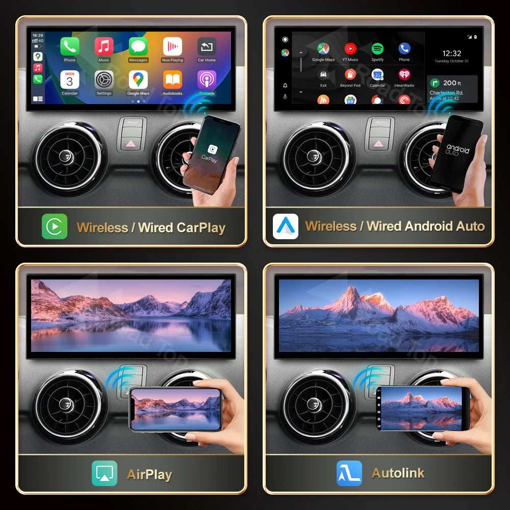 12.3 inch RoadTop For Audi A1 2012-2018 Wireless CarPlay Multimedia IPS Linux Display Andr