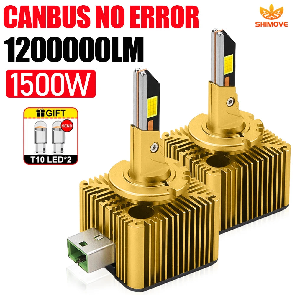 D1S D3S High Power LED CANBUS Bulb No Error D2S D4S D1R D3R D2R D4R D8S Automobile Led Hea
