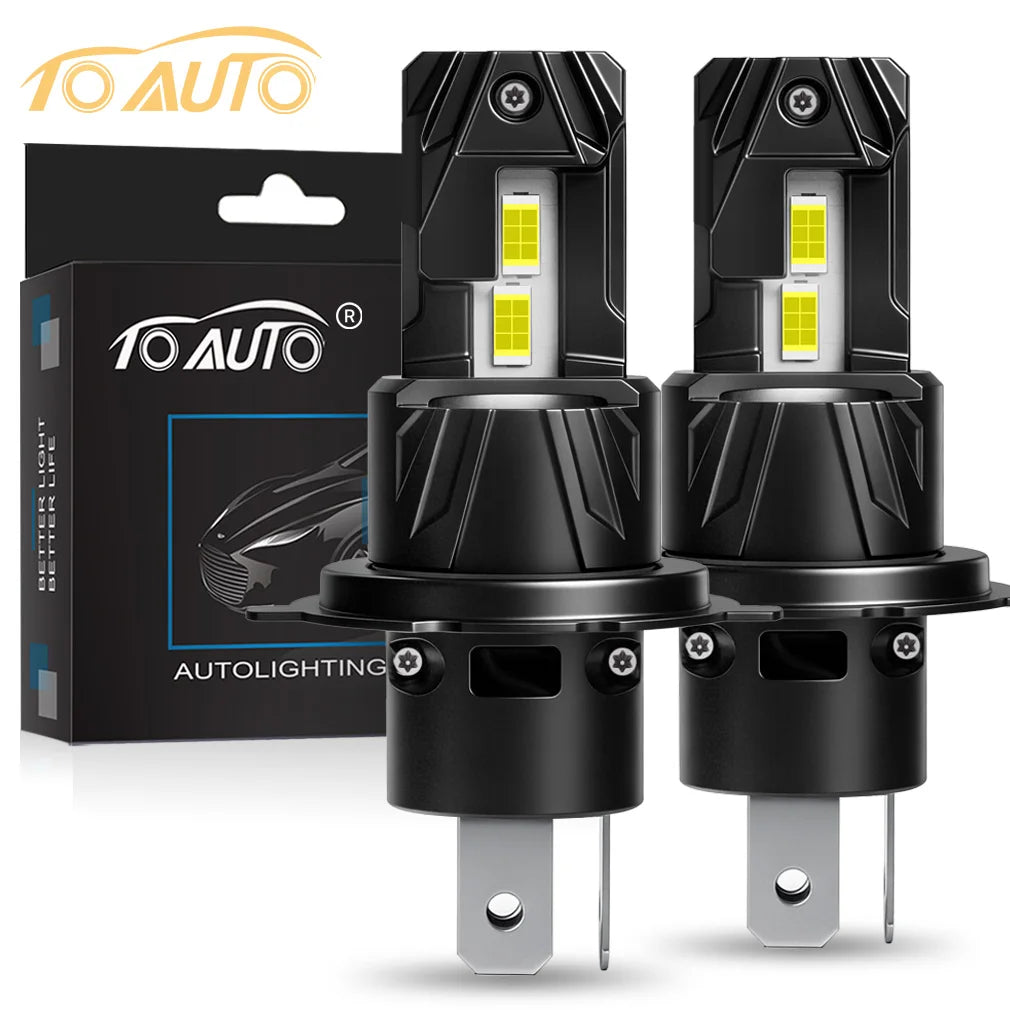 TOAUTO 30000LM 300W LED Light Canbus Car H4 LED Headlight 3570 CSP Head Lamp High Low beam