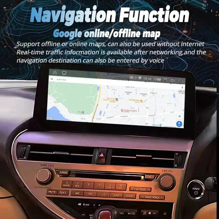 RHD 12.3" Android Head Unit Stereo Multimedia Video Carplay GPS CarPlay WIFI GPS For Lexus | AUTOKITSHOP