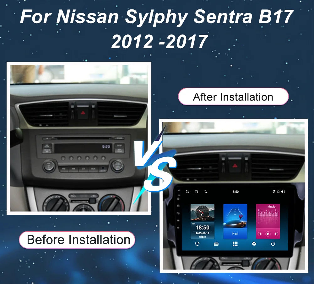 Android Carplay Car For Nissan Sylphy Sentra B17 2012 -2017 Auto Radio Multimidia Player G