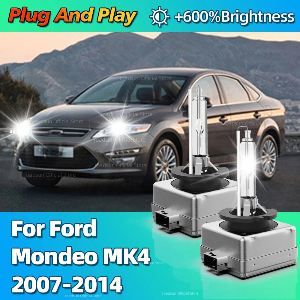 35W HID Car Bulb Xenon Headlight D1S Lamp 6000K For Ford Mondeo MK4 2007 2008 2009 2010 20
