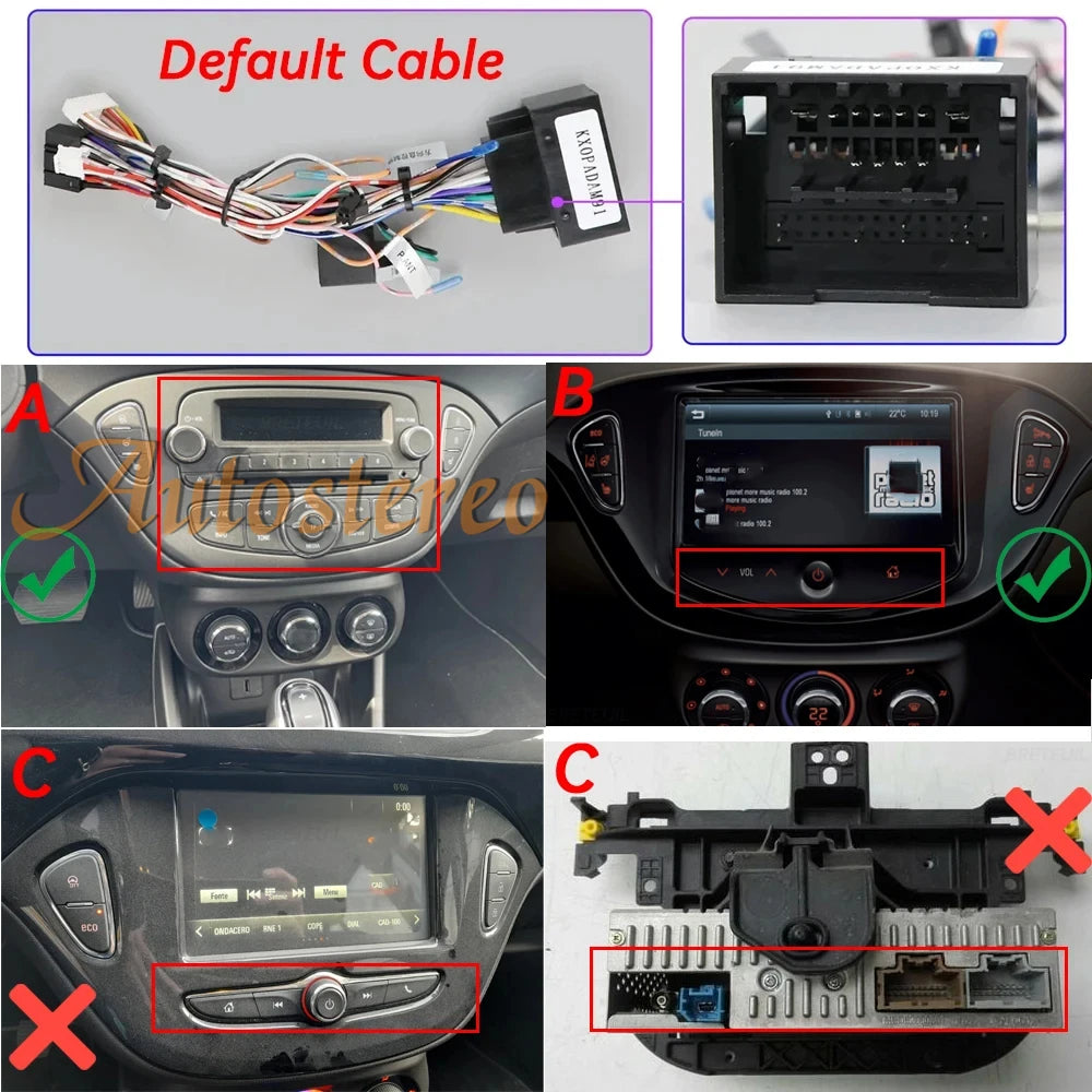 Carplay Android 14 For Opel Corsa E 2014 - 2019 Opel Adam Car GPS Navigation Multimedia Pl