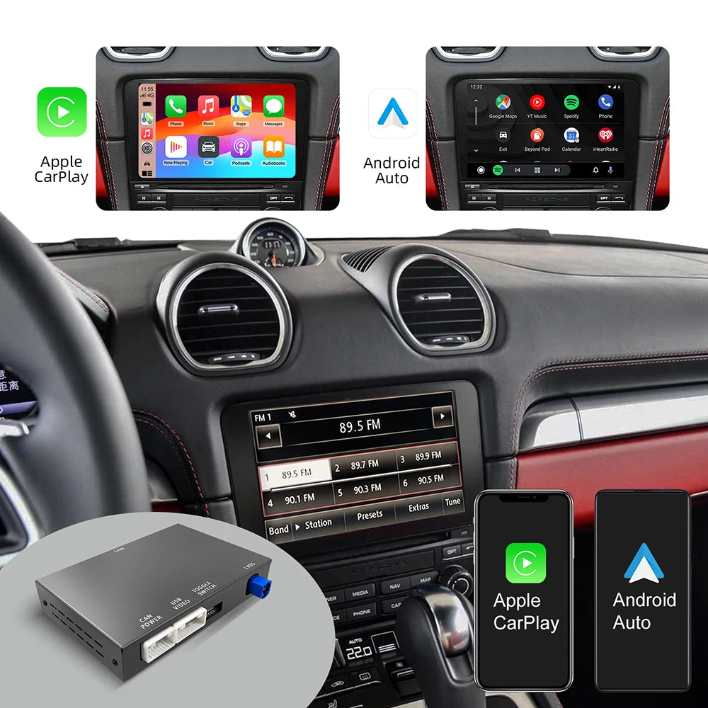 Wireless Carplay Module Box For Porsche Panamera Cayenne Macan Cayman Boxster 911 718 PCM  | AUTOKITSHOP