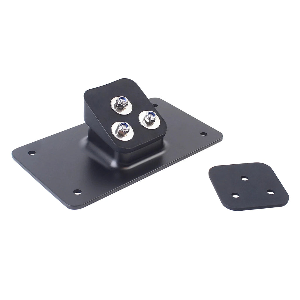 Motorcycle Black 3 Holes Laydown License Plate Mount Bracket For Harley Sportster Dyna Softail B - Automotive LED Light