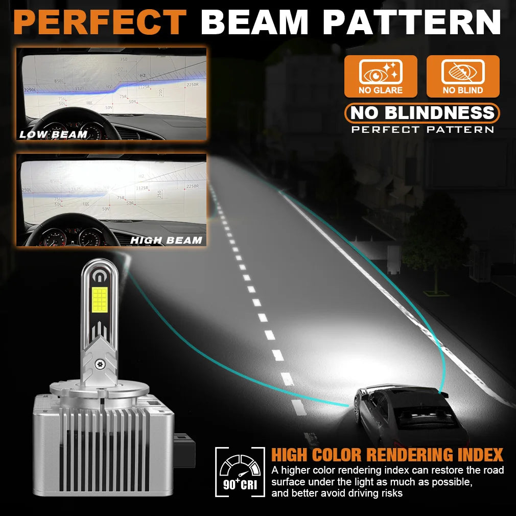XSTORM D1S D3S LED Lights Xenon HID Kit D2S D4S LED Headlight Canbus 220W 60000LM Car Ligh