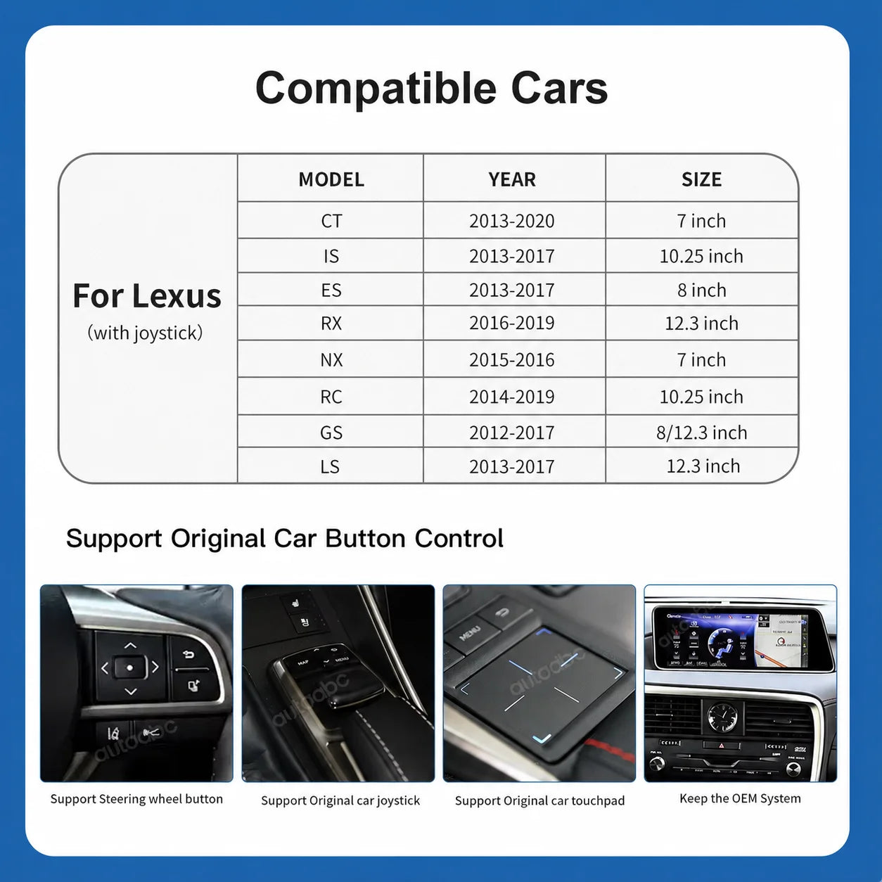 Wireless CarPlay Decoder for Lexus with Joystick NX RX IS ES GS RC CT LS LX LC UX 2014-202 | AUTOKITSHOP