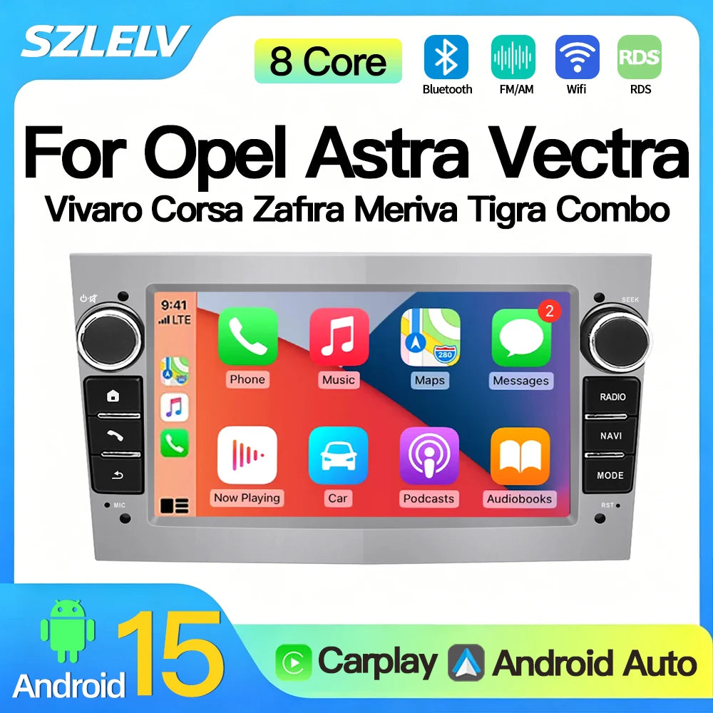 SZLELV 2Din Android Auto Car Radio Multimedia For Opel Astra Zafira Corsa Antara Vectra Vi