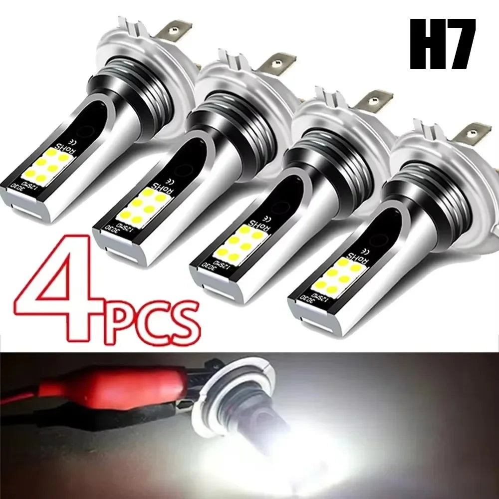 H7 Led Headlight Bulb Kit Car Fog Light Bulbs 12V 55W High Power Auto Fog Lamp 6000K Headl