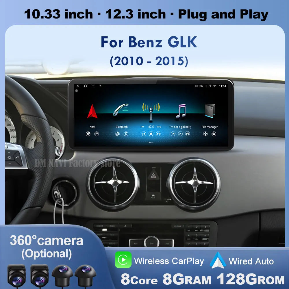 Wireless CarPlay For Mercedes Benz GLK 2010 - 2015 Car Radio Multimedia Android Auto DSP S