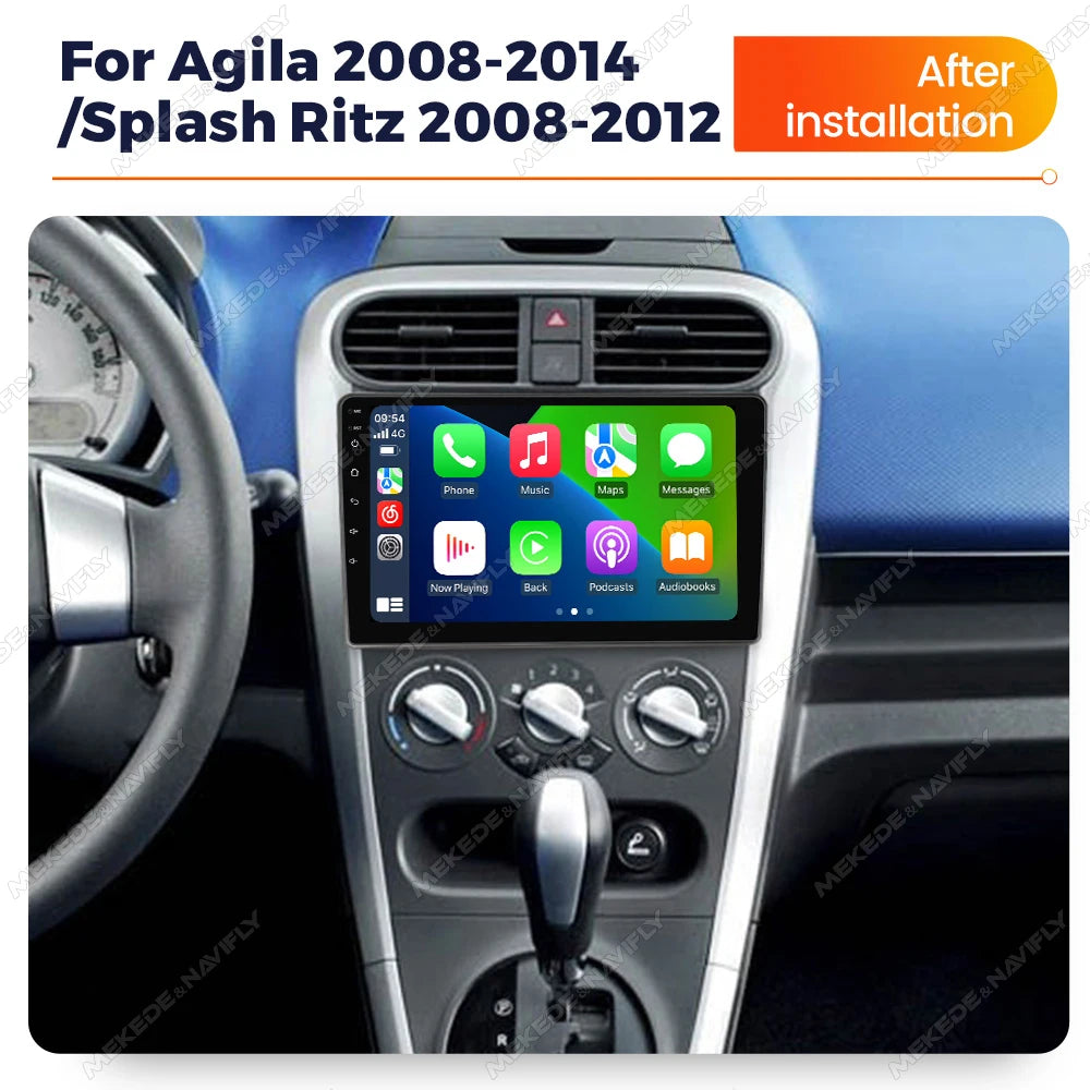Android 14 Car Radio For OPEL Agila SUZUKI Splash Ritz 2008-2014 Multimedia Video Player A