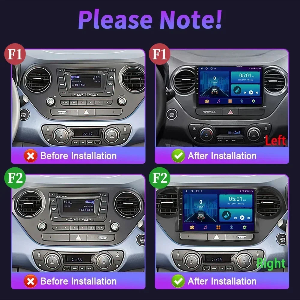 Car Radio Multimedia Video GPS For Hyundai Grand I10 2013-2018 LHD RHD Screen Android Ster