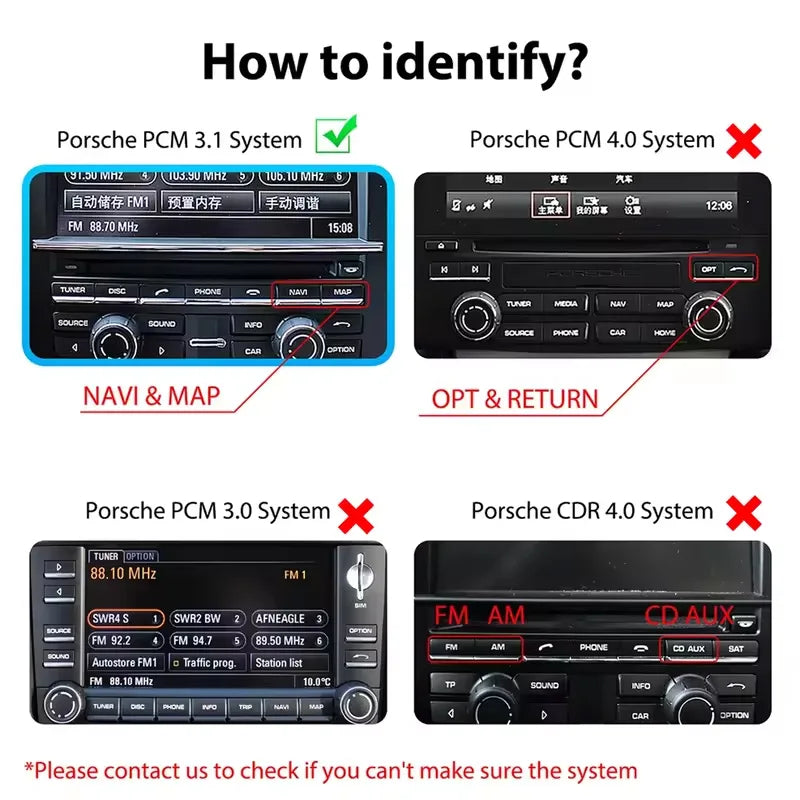 Wireless Carplay Android Auto Module For PCM3.1 Panamera Cayenne Cayman Macan Boxster 911