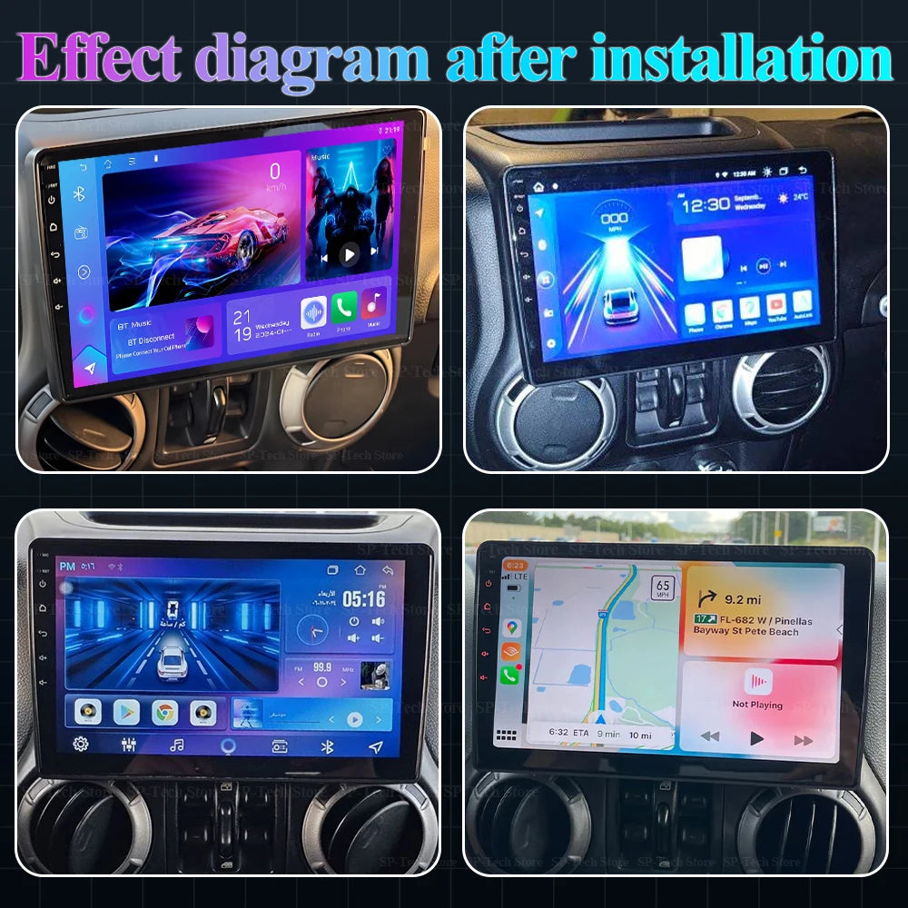 Android 16 For Jeep Wrangler 3 Jk 2007-2018 Car Radio Head Unit Wireless Carplay Auto Gps  | AUTOKITSHOP
