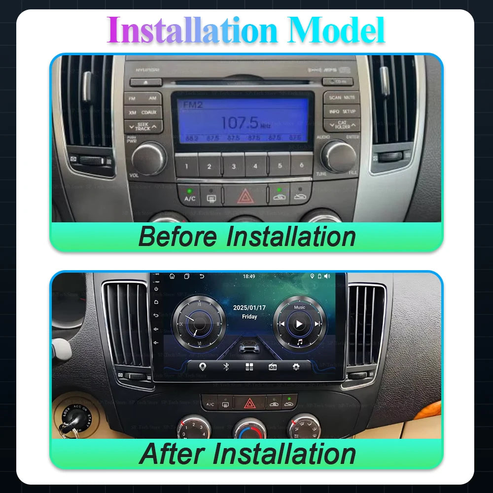 Android 16 For Hyundai Sonata Nf 2008-2010 Car Radio Player Carplay Video Android Auto Gps | AUTOKITSHOP