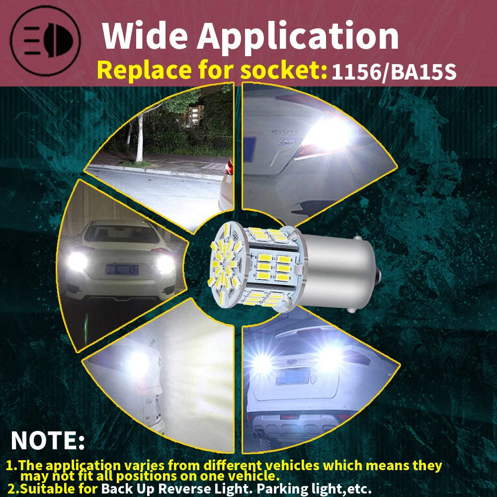 LED Reverse Light Lamp P21W BA15S Canbus For VW Caddy MK2 MK3 MK4 2 3 4 Beetle Amarok Craf