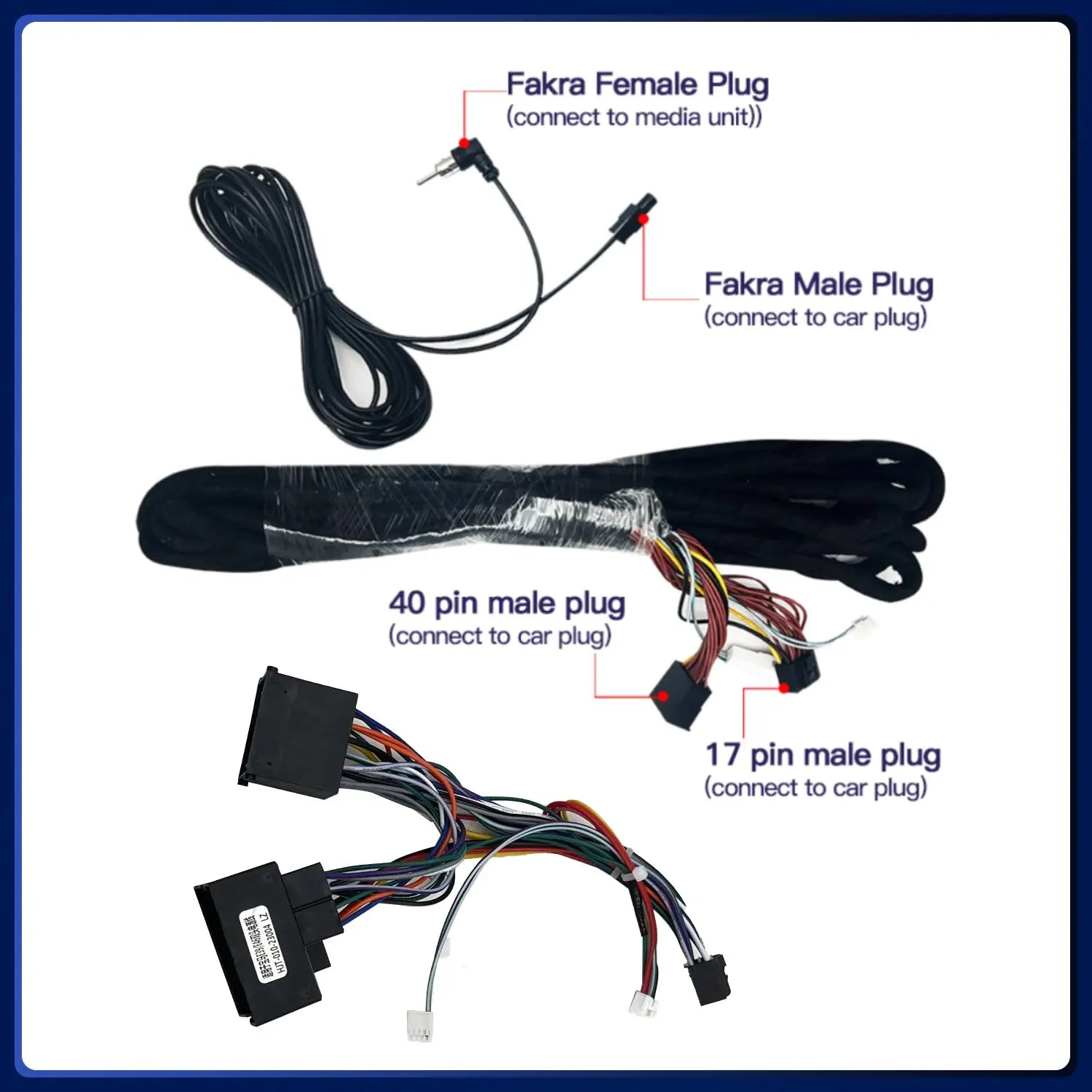 6m Power Extension Harness with Integrated Antenna For BMW 3 5 Series E39 E46 E53 Car Radi