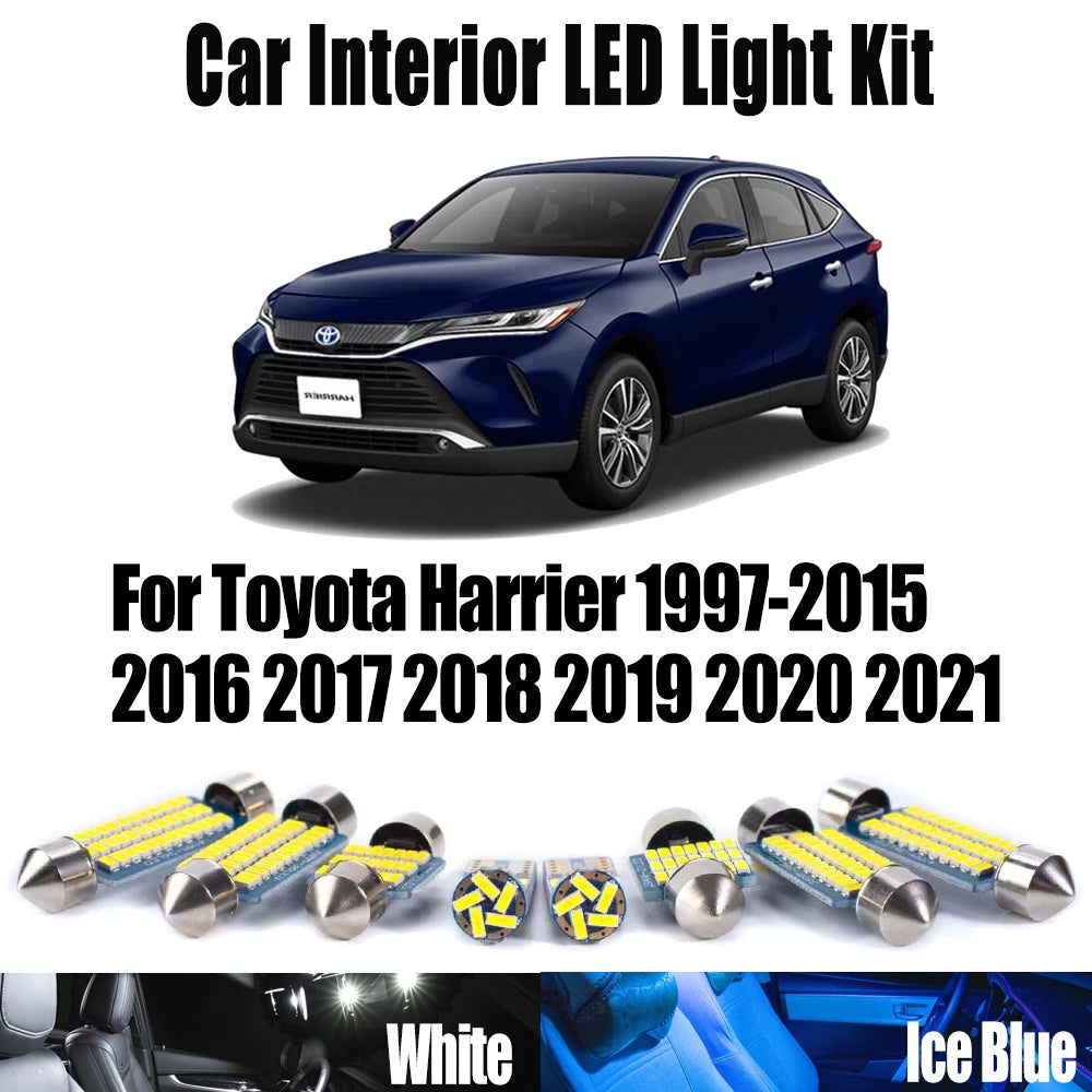 LED Interior Light Kit for Toyota Harrier 1997- 2018 - Canbus Dome Map Door Trunk Bulbs | AUTOKITSHOP