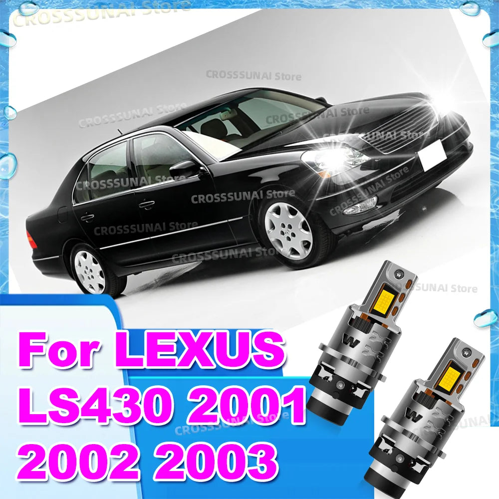 Led Car Headlights 50000LM Car Light CSP Chip Turbo Lamp 6000K For LEXUS LS430 2001 2002 2