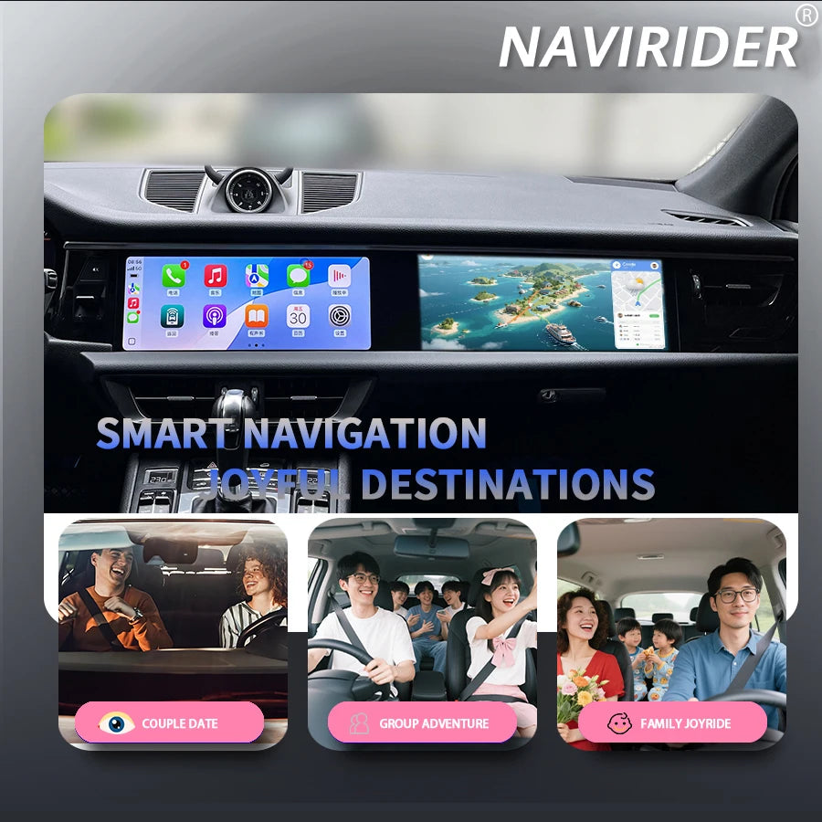 Interactive Car Radio for Porsche Macan 2018-2024 12.3+12.3 Inch Display Android 15 Media  | AUTOKITSHOP