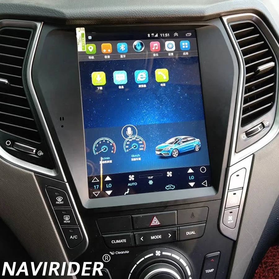Android 15 Car Radio IPS Screen For Hyundai Santa Fe Sport 2013（IX45）2015 2016 2017 GPS Na