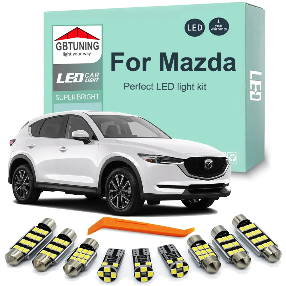 LED Interior Light Kit for Mazda 2 3 5 6 CX-3 CX-5 CX-7 CX-8 CX-9 CX3 CX5 CX7 CX8 CX9 2002- 2021 - Canbus Dome Map Do...