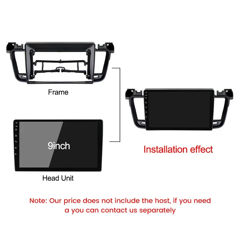 9'' Car Stereo Fascia Frame Adapter for Peugeot 508 508SW 2011 - 2018 Android Radio Dash F | AUTOKITSHOP
